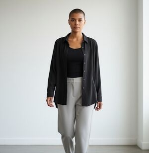 Talbots Ultra Suede Button Down Shacket Long Sleeves Misses Size Small